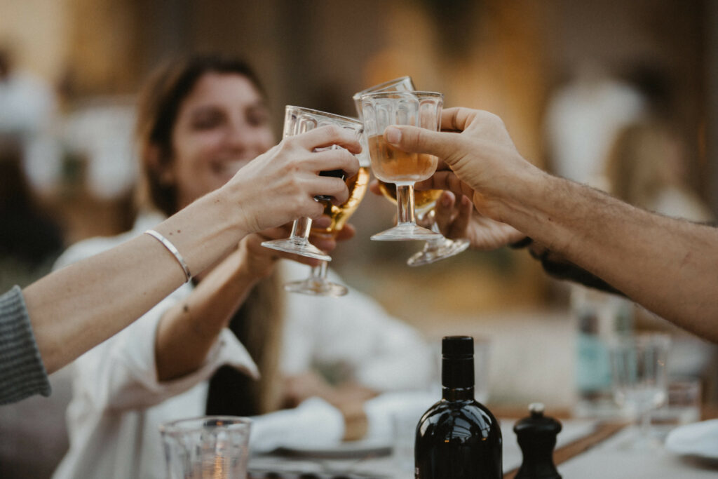 Nonna Bazaar - Picture of friends raising their glasses